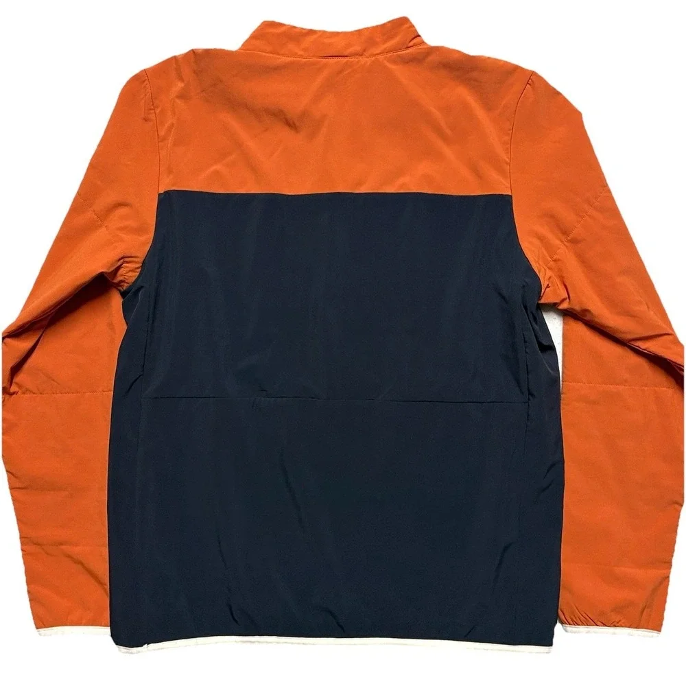 The North Face‎ Half Zip Pullover Jacket Mens M Orange Navy Windbreaker Gorp TNF
